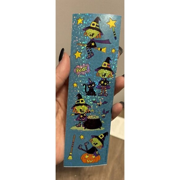 SandyLion Stickers Prismatic Halloween Witch Pumpkin Cauldron Broom - Picture 4 of 6